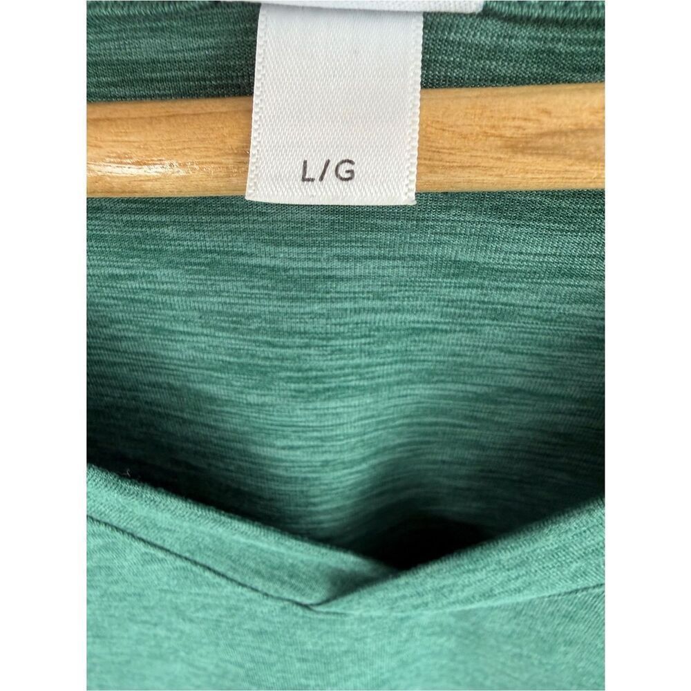 Rip Skirt jasper v-neck drop shoulder long sleeve green top women’s L beach - Picture 3 of 6